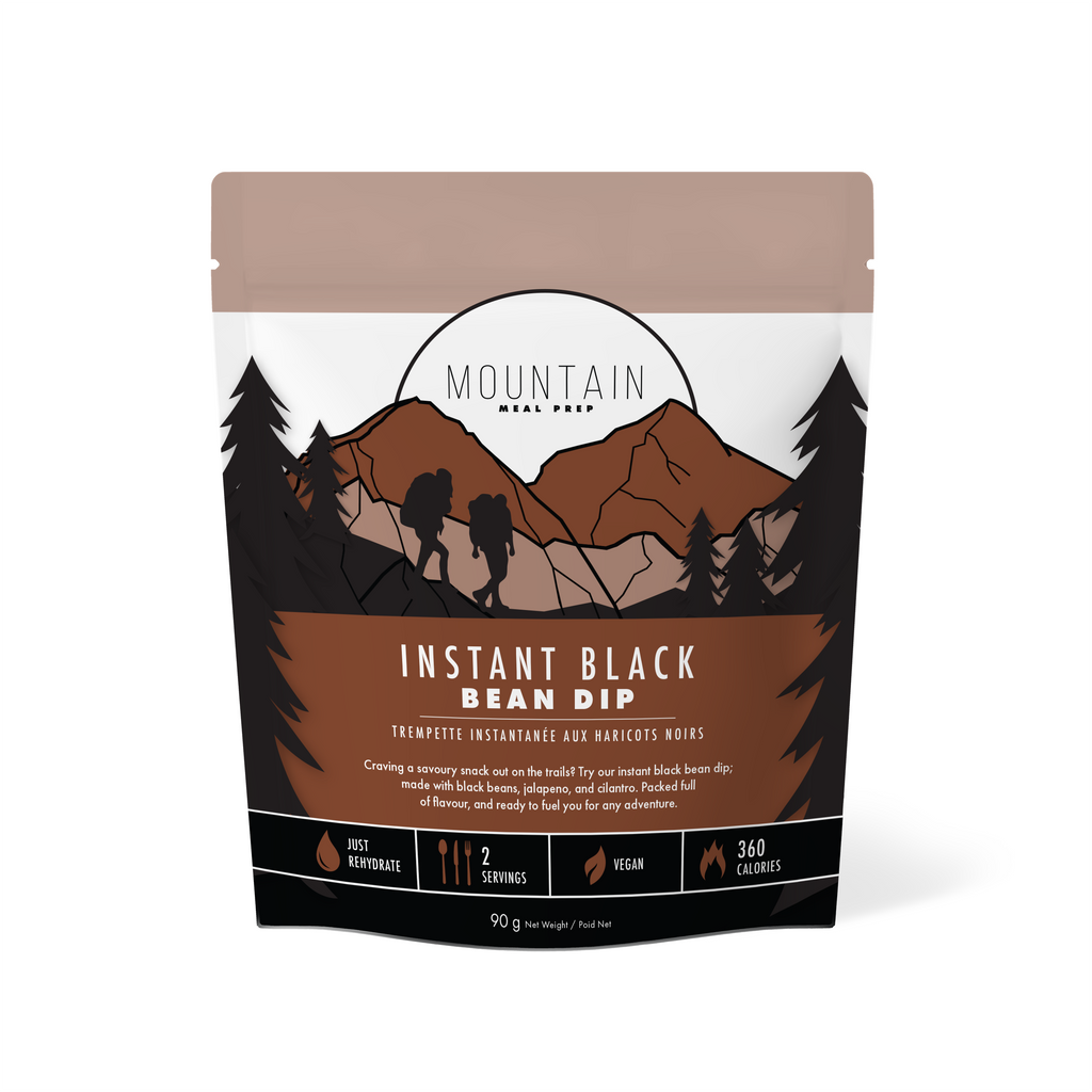 Instant Black Bean Dip – black beans, jalapeno, cilantro, and spices. Just add water. Vegan, gluten-free. Made in BC.